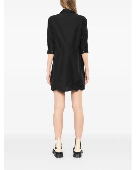 JNBY Black Collared Mini Dress