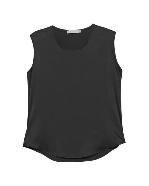 D.exterior Black Sleeveless Vest