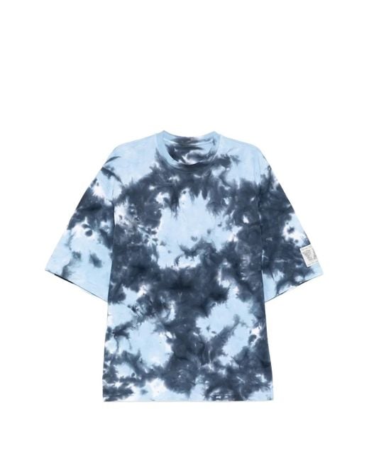 CROQUIS Blue Tie-Dye Short Sleeve T-Shirt for men