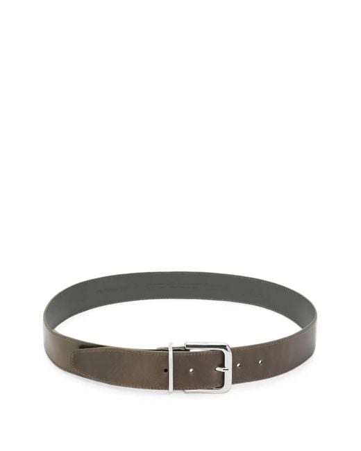 Frankie Shop Brown Square-Buckle Leather Belt