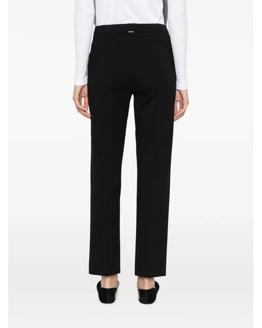 Twinset Black Concealed-Fastening Straight-Leg Trousers