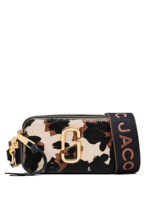 Marc Jacobs Black Snapshot Haircalf-Pattern Bag
