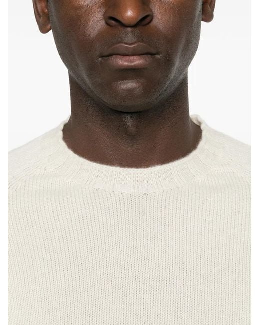 Tagliatore Natural Nobhil Long-Sleeve Ribbed-Trim Sweater for men