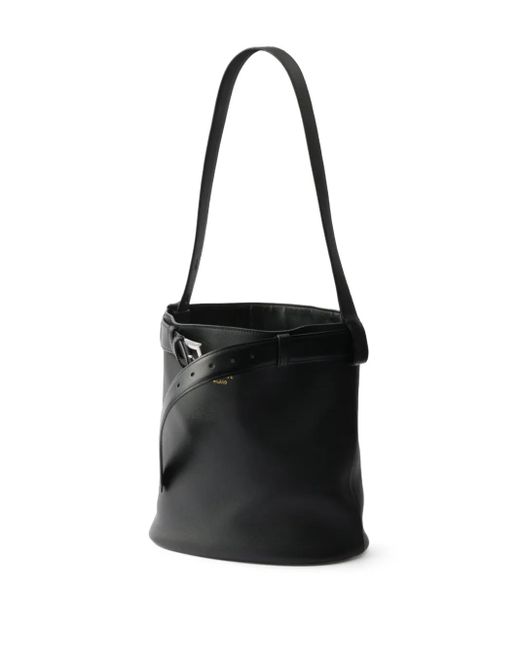 Bolso Bombonera Buckle Prada de color Black