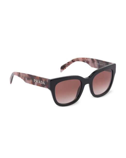 Prada Black Logo Cat-Eye Sunglasses