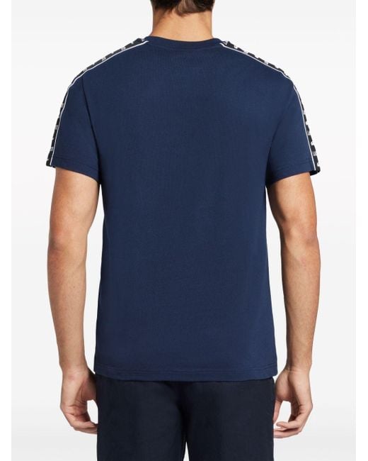 Lacoste Blue Logo-tape Jersey T-shirt for men