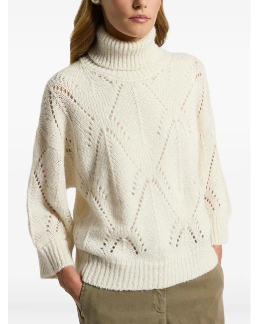 Peserico Natural Roll-Neck Sweater