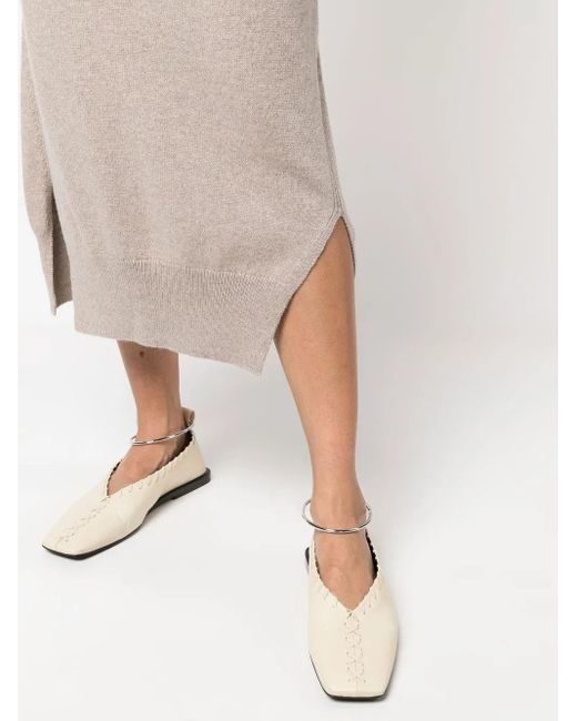 Barrie White High-Waisted Knit Skirt