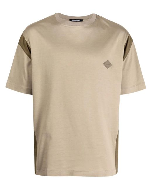メンズ Spoonyard パネルディテール Tシャツ Natural