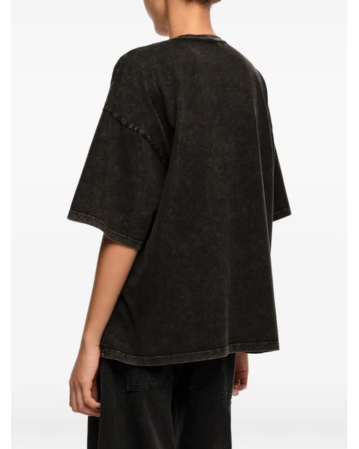 Bimba Y Lola Black Logo-Label T-Shirt