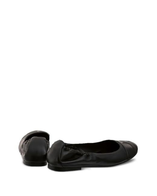 Högl Black Daisy Leather Ballet Flats
