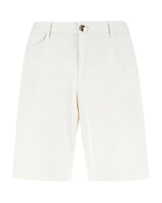 PT Torino Bermudas mit Knopfverschluss in White für Herren