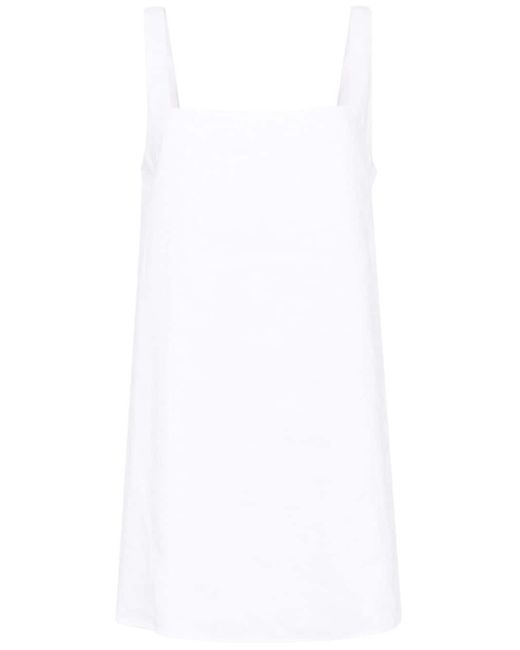 Reformation White Cami Linen Mini Dress