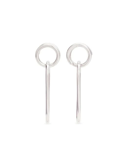 Courreges White Holy Union Dangle Earrings