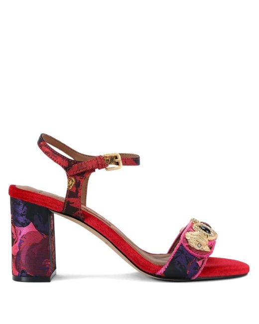 Sandali Kensington Langley Con Tacco Largo 75Mm di Kurt Geiger in Red
