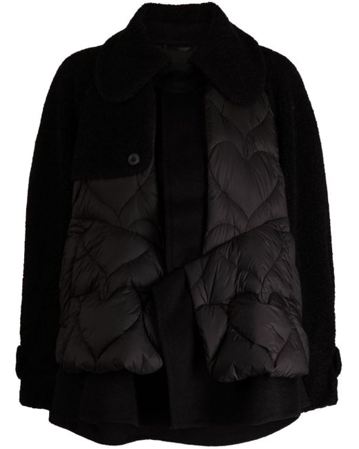 JNBY Black Heart-motif Quilted Puffer Jacket