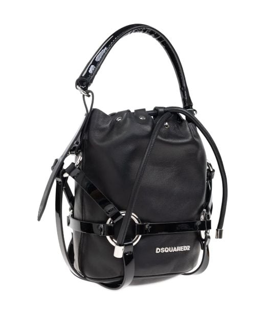 Bolso bombonera con correa de hombro DSquared² de color Black