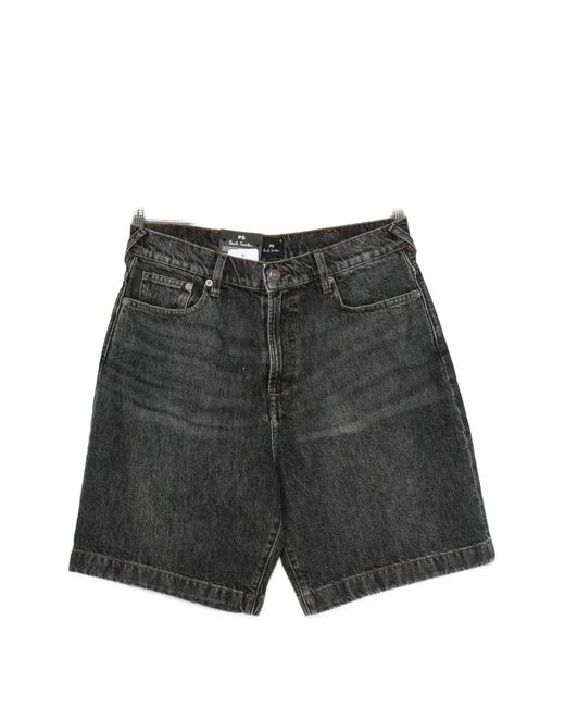 Paul Smith Black Relaxed-Fit Denim Shorts for men