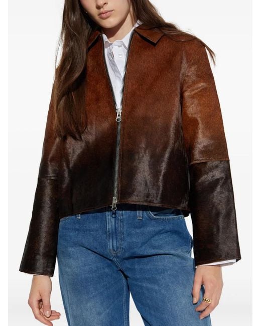 Samsøe & Samsøe Brown Salylo Leather Jacket