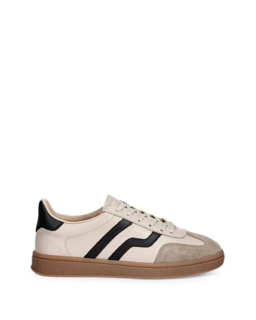 Gant Natural Suede-Panelled Lace-Up Sneakers