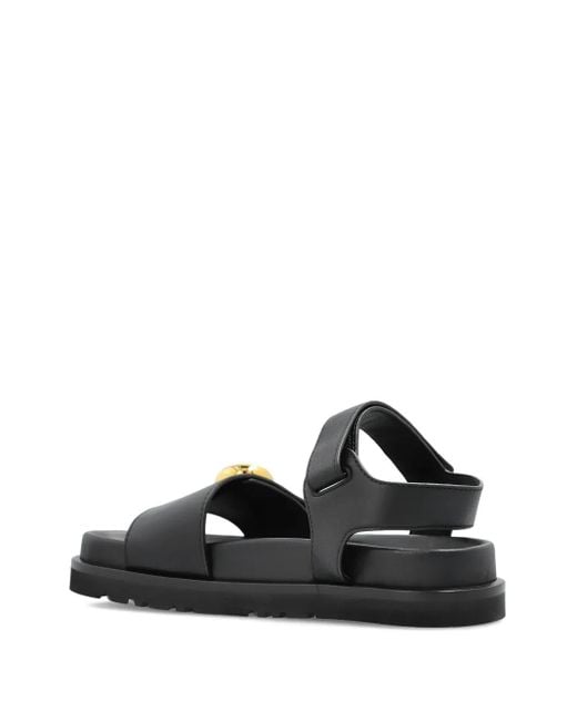 Loewe ぺブル レザーサンダル ブラック | Lyst