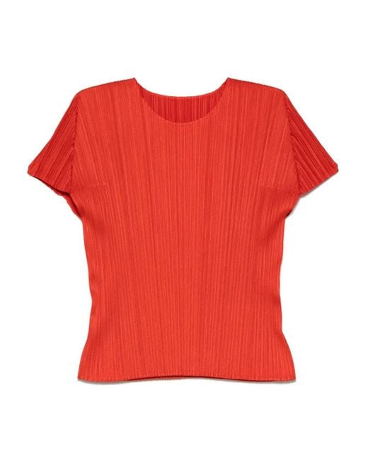 Top con pliegues Pleats Please Issey Miyake de color Red