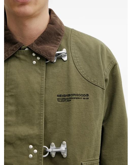 Neighborhood Green Corduroy-Collar Bomber Jacket for men