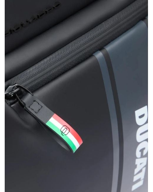 Piquadro Black X Ducati Logo-Detail Backpack
