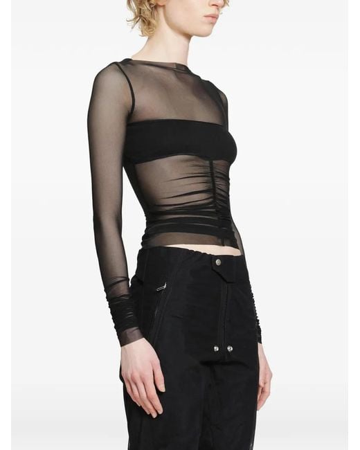 Rick Owens Black Temple Mesh Top