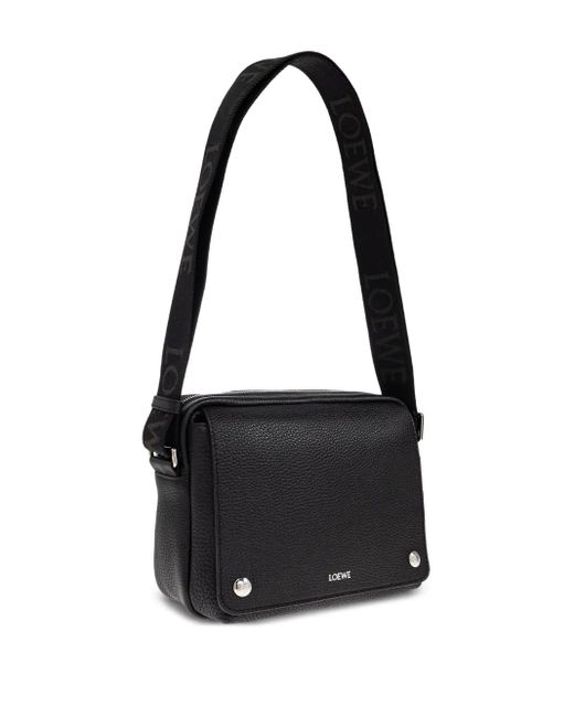 Loewe Black Shoulder Bag "Pebble Medium" for men
