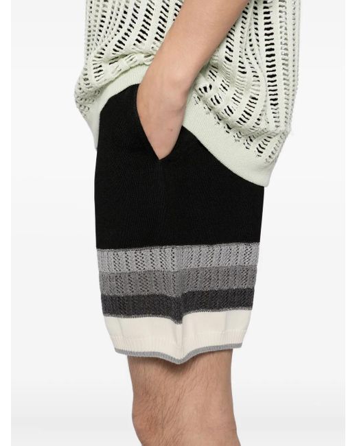 Shorts A Righe di Amiri in Black da Uomo