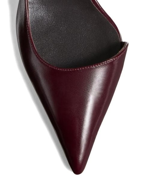 Khaite Brown Pointed Toe Kitten Heel Pumps