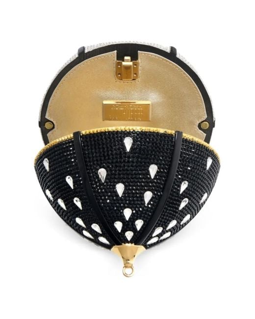 Judith Leiber White Mini Sac Umbrella Stormy