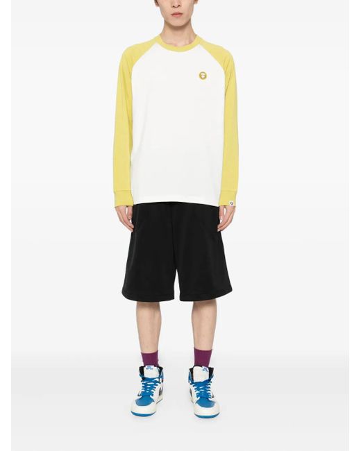 Aape By A Bathing Ape Metallic Raglan-Sleeve Logo T-Shirt for men