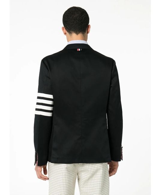 メンズ Thom Browne 4bar コットンツイル シングルジャケット Blue