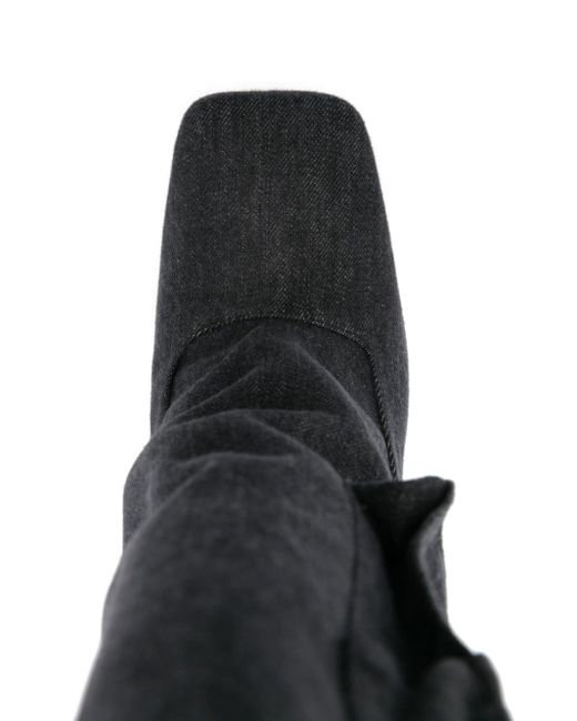 The Attico Black Sienna 105mm Denim Boots