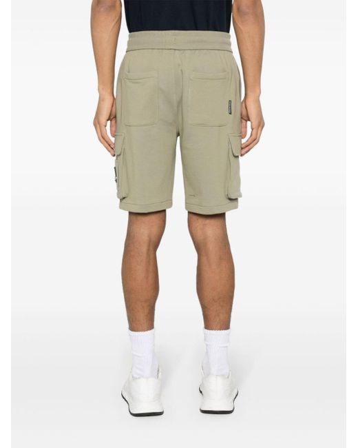 Pantalones cortos con placa del logo Moose Knuckles de hombre de color Natural