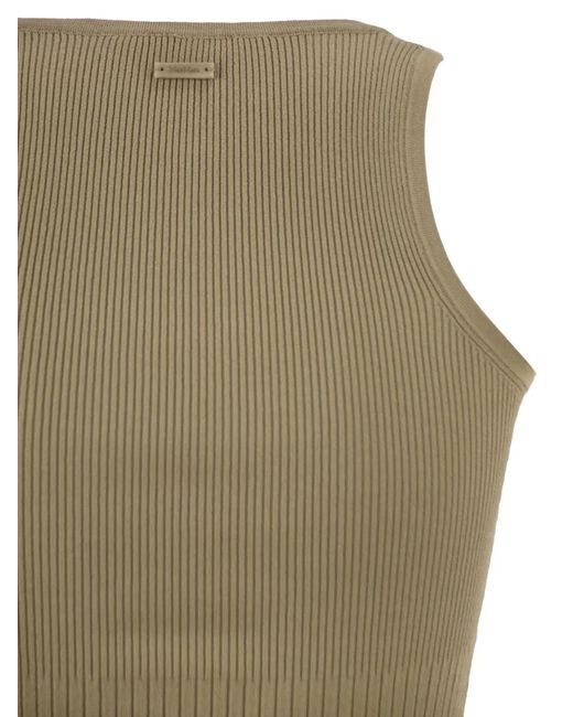 Max Mara Green Ribbed Tank Top