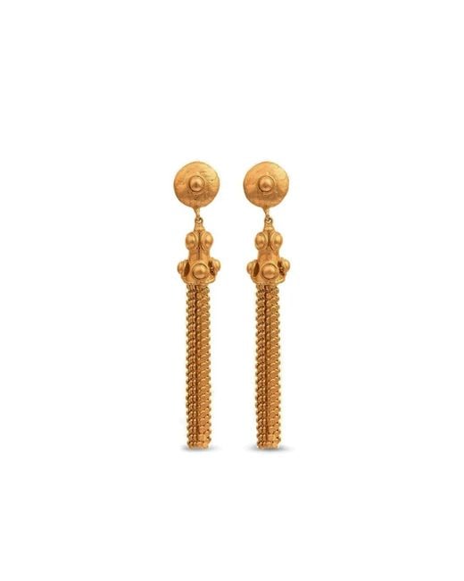Sylvia Toledano Metallic Gio Disc-Embellished Tassel Earrings