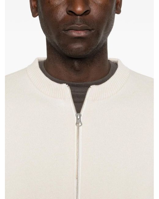 Extreme Cashmere White Xtra Fun Zip Cashmere Cardigan