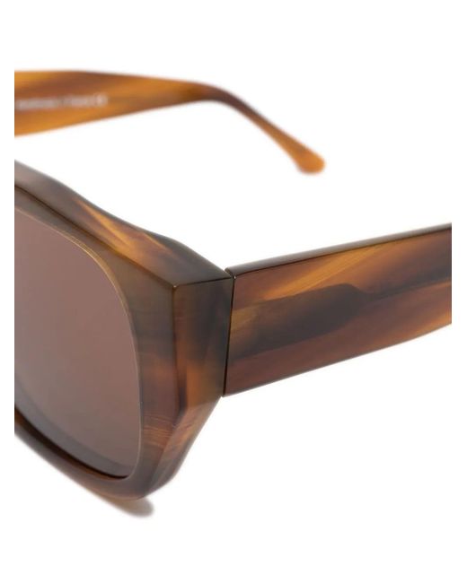 Thierry Lasry Brown Tortoiseshell-Effect Pilot-Frame Sunglasses