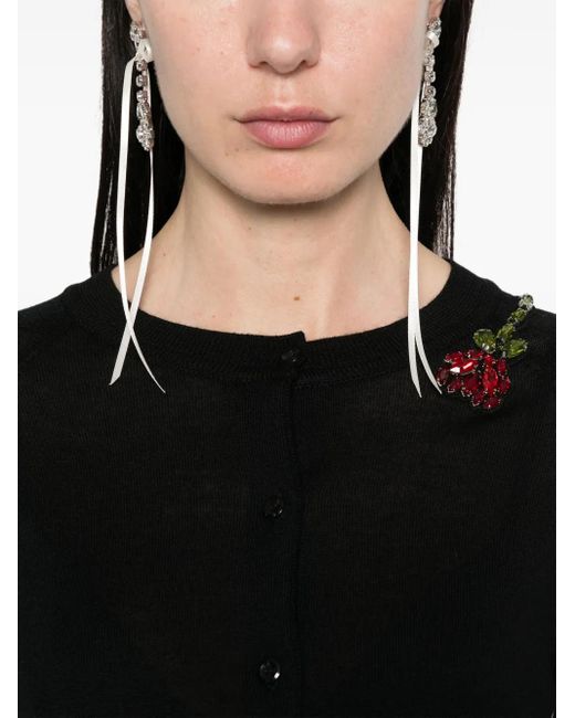 Simone Rocha フローラルトリム カーディガン Black