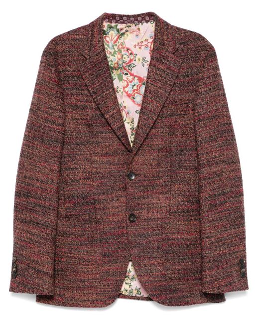 Etro Purple Tweed Blazer for men