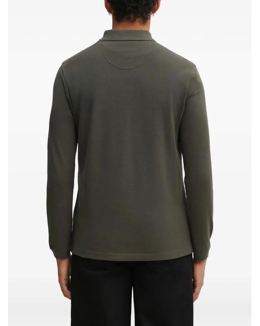 Barbour Gray Long-Sleeved Polo Shirt for men