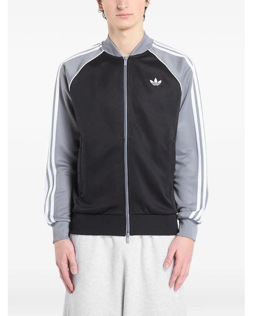 Adidas Black Three-Stripe Track Jacket for men