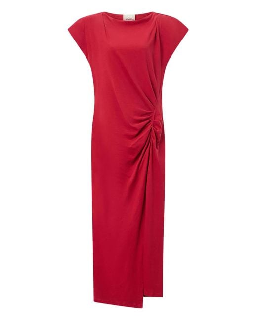 Isabel Marant Nadela Gedrapeerde Maxi-Jurk Met Split in het Red