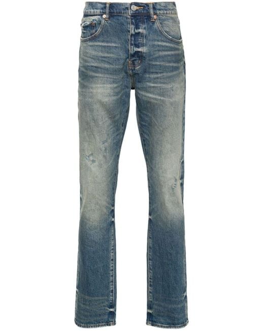 Jeans dritti P005 2 Year Dirty Fade di Purple Brand in Blue da Uomo