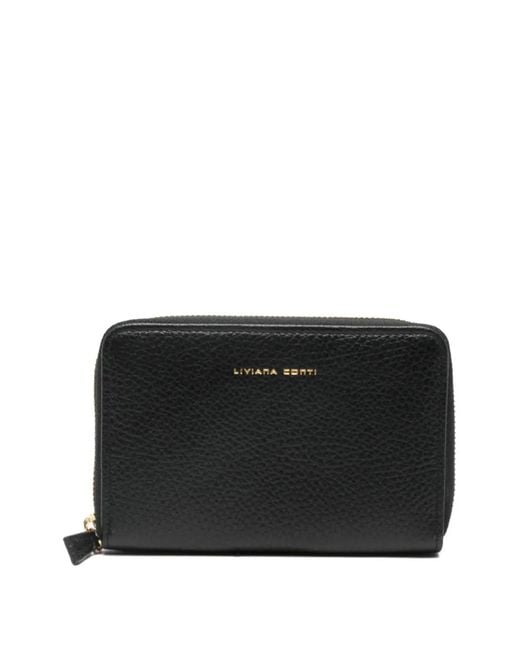 Liviana Conti Black Zip Wallet