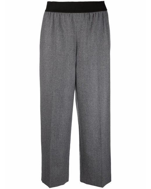 Stella McCartney Gray Cropped Flannel Trousers