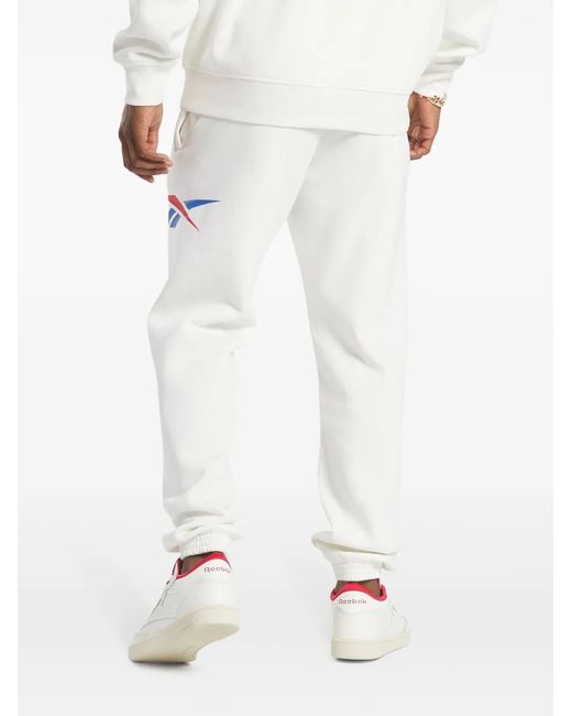 Reebok Blue Vector-Logo Track Pants for men
